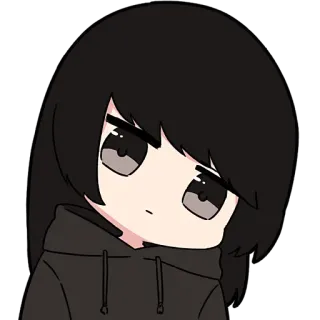 🤔 109bfbd3 Anime, Chibi, Ragazza, Cartone animato, Triste, Emo telegram sticker