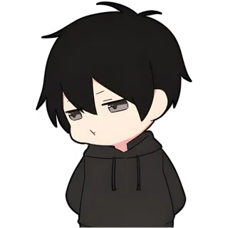 😔 cb97061c Anime, Mangá, Chibi, Personagem, Moletom com capuz, Fofo, Temperamental telegram sticker