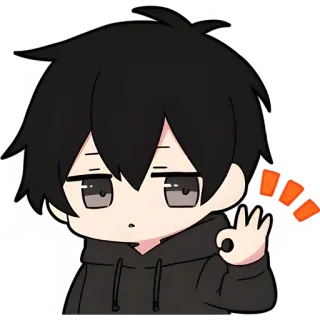 💯 671b3c9c anime, cute, character, manga, OK, gesture telegram sticker