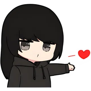 😍 bc7cfe99 anime, cute, kawaii, heart, love telegram sticker