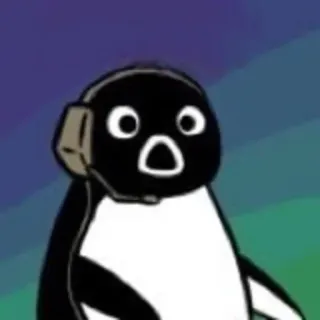 🎧 fea2207f Pingu penguin, kartun, karakter, pingu, headphone telegram sticker