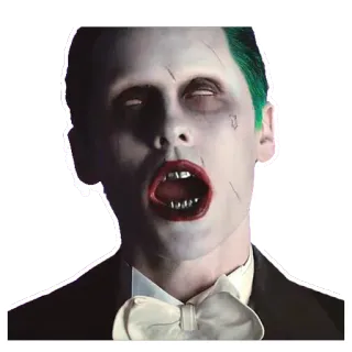 😊 94d7029a The Joker Suicide Squad złoczyńca, dc comics, szalony, przestępca, jared leto telegram sticker