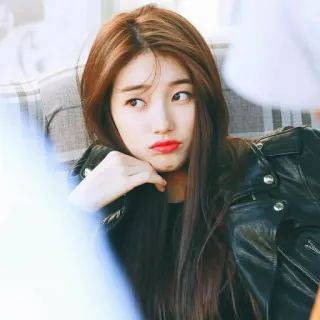 ❄️ 14f26cc1 orang, wanita, jaket kulit, potret, mode, kecantikan telegram sticker