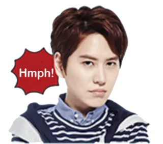 😤 b272c93c Hmph! hmph, wyraz twarzy, zirytowany, kpop, piosenkarz, mężczyzna telegram sticker