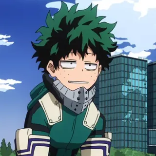 💚 1532517d Izuku Midoriya My Hero Academia Anime, My Hero Academia, Izuku Midoriya, Deku, Personage, Manga, Held telegram sticker