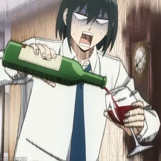 ⛓️ 913c2068 Anime, Wijn, Schenken, Dronken, Nerveus, Beschaamd telegram sticker