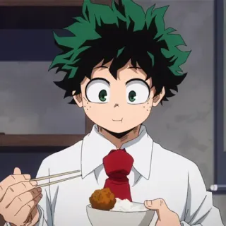 💚 ac816396 Izuku Midoriya My Hero Academia Anime, My Hero Academia, Izuku Midoriya, Deku, Eten, Voedsel, MHA telegram sticker