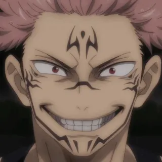 🎴 25e16ddb Ryomen Sukuna Jujutsu Kaisen anime, manga, cursed, villain, evil telegram sticker