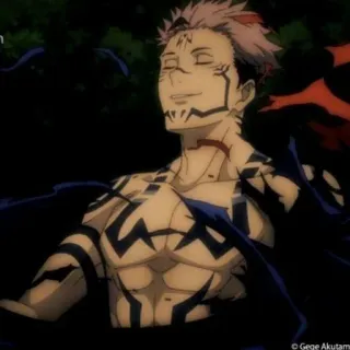 🎴 4b612fca Ryomen Sukuna Jujutsu Kaisen anime, cursed spirit, demon, jujutsu kaisen, sukuna telegram sticker