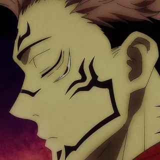 🎴 e6972567 Sukuna Jujutsu Kaisen anime, manga, villain, curse, tattoo telegram sticker