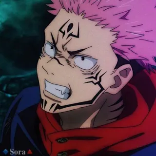 🎴 e8442419 Ryomen Sukuna Jujutsu Kaisen anime, manga, curse, demon, angry, sukuna telegram sticker