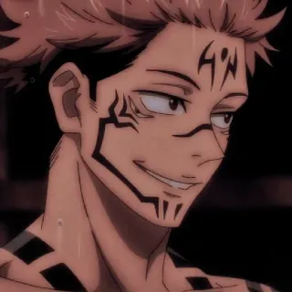 😀 5cb1661b Ryomen Sukuna Jujutsu Kaisen アニメ, マンガ, キャラクター, 呪術廻戦, 両面宿儺 telegram sticker