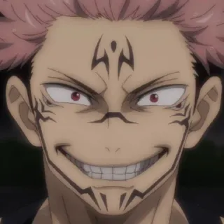 😬 dcc9ffcb Ryomen Sukuna Jujutsu Kaisen アニメ, マンガ, 悪魔, 呪霊, 宿儺, 両面宿儺, 呪術廻戦 telegram sticker