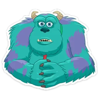 😒 8e672247 Sully Monsters, Inc. Sully, Potwory i Spółka, Disney, Pixar, Kreskówka, Potwór telegram sticker