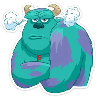 😡 96a42837 Sully Monsters, Inc. Sully, James P. Sullivan, Potwory i spółka, Disney, Pixar, zły, potwór telegram sticker