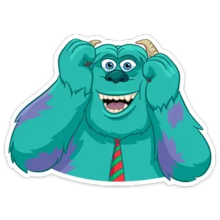 😳 ffcc623b Sully Monsters, Inc. Sully, Potwór, Disney, Kreskówka, Szczęśliwy, Uśmiechnięty telegram sticker