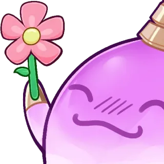 🧞‍♂ 3d2badae 小水滴, 可爱, 花, 粉色, 卡通 telegram sticker