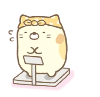 🏃 b4e023cd gato, báscula, lindo, pegatina telegram sticker