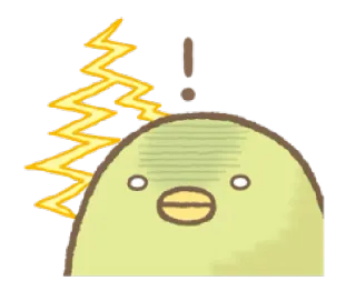 ❗ d35941e7 pollito, shock, sorpresa, exclamación telegram sticker