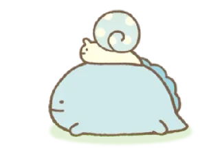 🙂 fed7f0df caracol, dinosaurio, lindo, animales telegram sticker