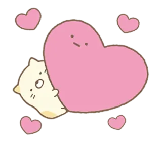 😍 82894dc5 cat, heart, love, cute, kawaii, sticker, illustration telegram sticker