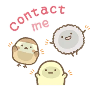 😊 ef61474e Contact me contact, cute, kawaii, animation, sticker telegram sticker