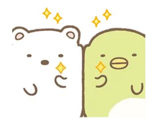😚 f87883fc bear, penguin, cute, sparkle, kawaii telegram sticker