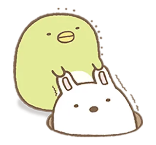 😡 7e4d1a85 schattig, dier, personage, kawaii, konijn, vogel telegram sticker