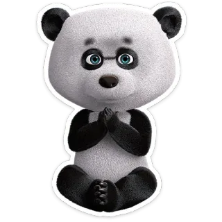 🥺 8180bb71 แพนด้า, สัตว์, น่ารัก, สติกเกอร์, การ์ตูน telegram sticker