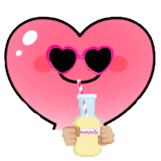 Summer Heartfaces telegram stickers