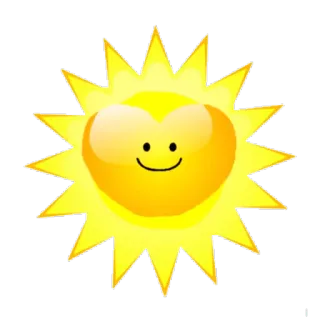 ☀ b45fef20 태양, 날씨, 여름, 행복, 더위, 만화, 노란색 telegram sticker