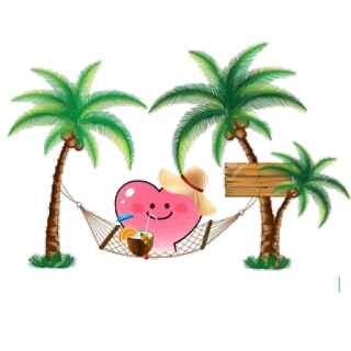 Summer Heartfaces telegram stickers