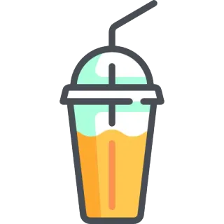 😋 c777b28e 饮料, 冰沙, 果汁, 杯子, 橙汁, 饮料 telegram sticker