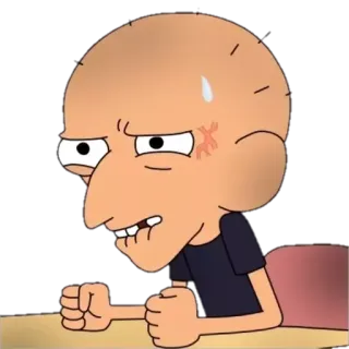 😖 0dbb06f7 kartun, marah, frustrasi, berkeringat telegram sticker