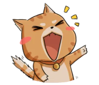 😃 250dd282 kot, kreskówka, uroczy, szczęśliwy, kawaii, zwierzę, zwierzę domowe telegram sticker