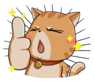 👍 59160900 kot, kciuk w górę, pozytywny, emoji, akceptacja, naklejka telegram sticker