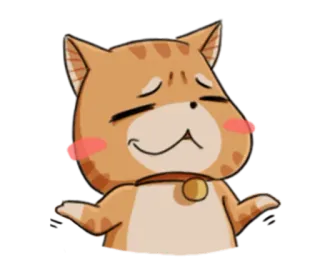 😌 738536d6 kot, zwierzę, kreskówka, zwierzę domowe, słodki, naklejka telegram sticker