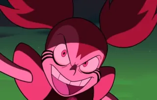 😈 03835670 Spinel Steven Universe Мультфильм, Злодей, Розовый, Жуткий, Аниме whatsapp sticker