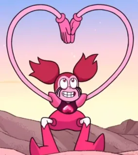 ❤️ 1d8fa920 Spinel Steven Universe Мультфильм, Анимация, Персонаж, Сердце, Розовый, Шпинель, Вселенная Стивена whatsapp sticker