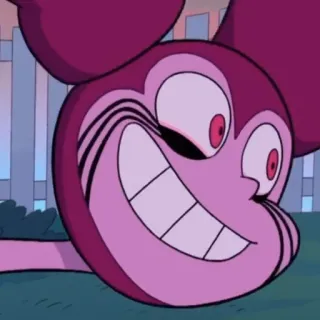 😜 30fb2e3c Spinel Steven Universe мультфильм, персонаж, Спинель, розовый, Вселенная Стивена, смешной, лицо whatsapp sticker