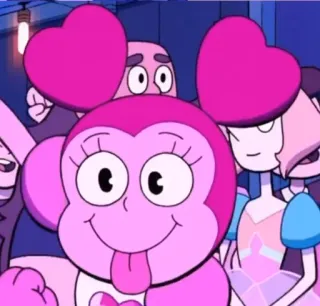 😋 6b850b55 Spinel Steven Universe мультик, розовый, персонаж, смешной, язык, анимация whatsapp sticker