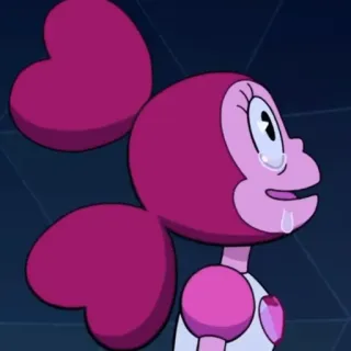 😃 7b03f176 Spinel Steven Universe мультфильм, плачет, грустный, Spinel, Вселенная Стивена, анимация whatsapp sticker