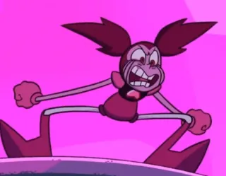 😡 aa828534 Spinel Steven Universe мультфильм, анимированный, розовый, злой, персонаж, Спинель whatsapp sticker