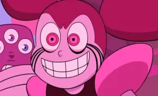 😈 d4d39dec Spinel Steven Universe мультфильм, анимация, розовый, персонаж whatsapp sticker