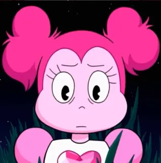 🥺 f1fdafd3 Spinel Steven Universe Спинель, Вселенная Стивена, Мультфильм, Розовый, Персонаж, Грустный whatsapp sticker