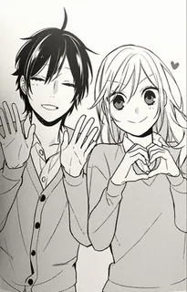 ☺️ 14846596 anime, couple, love, romance, horimiya, characters telegram sticker