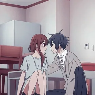 😳 7b7194fa anime, couple, romance, cartoon, girl, boy telegram sticker