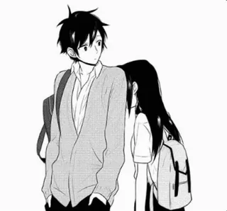 😌 9163df28 anime, manga, couple, romance, school, love telegram sticker