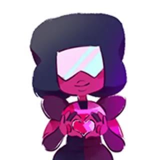 ❤ c273ea1d Garnet Steven Universe การ์ตูน, ตัวละคร, อัญมณี, ความรัก, หัวใจ telegram sticker