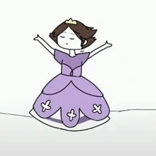 🦈 7ce81575 プリンセス, ドレス, 王冠, 漫画, 女の子, アニメ telegram sticker